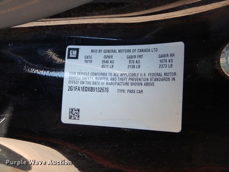 image for item DH3508 2011 Chevrolet Camaro