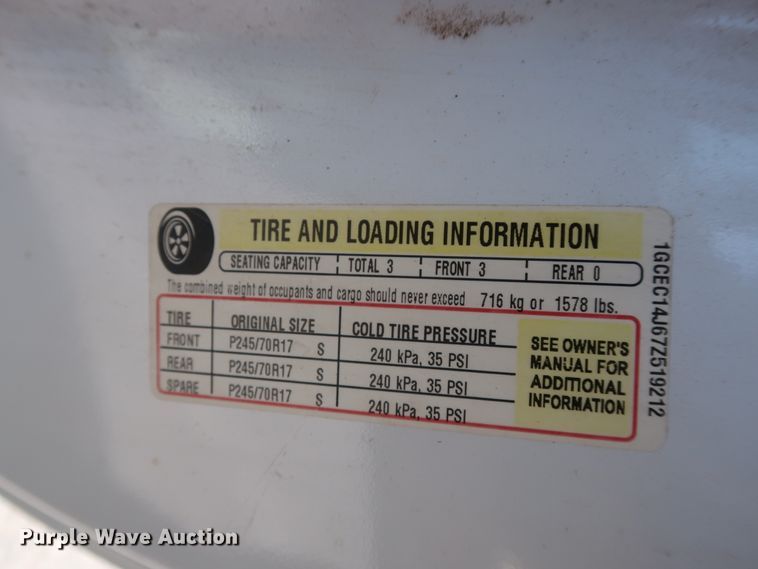 image for item DH3530 2007 Chevrolet Silverado 1500 pickup truck