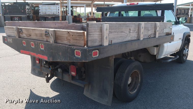 image for item DH3533 2002 Chevrolet Silverado 3500 dump flatbed pickup truck