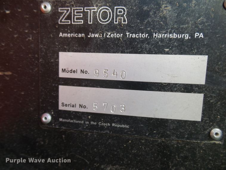 image for item DD6043 Zetor 9540 MFWD tractor