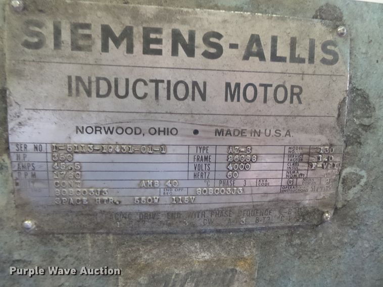image for item DE7932 Siemens-Allis 130 electric motor