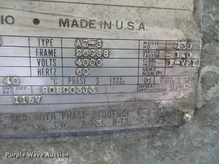 image for item DE7932 Siemens-Allis 130 electric motor