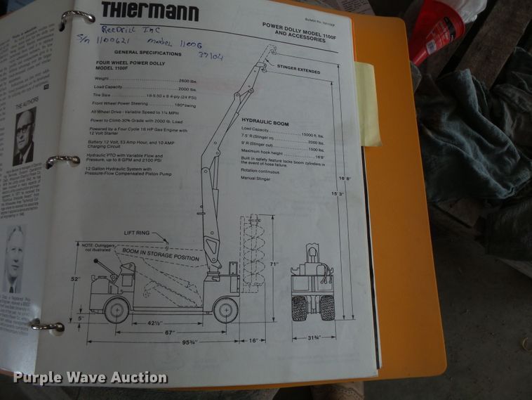 image for item DE7940 Reedrill Texoma 1100G crane