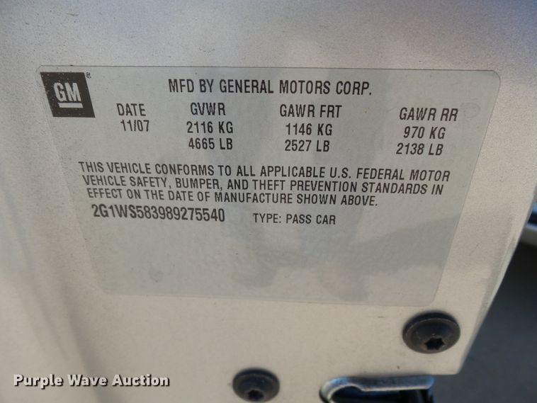 image for item DE7944 2008 Chevrolet Impala Police Cruiser