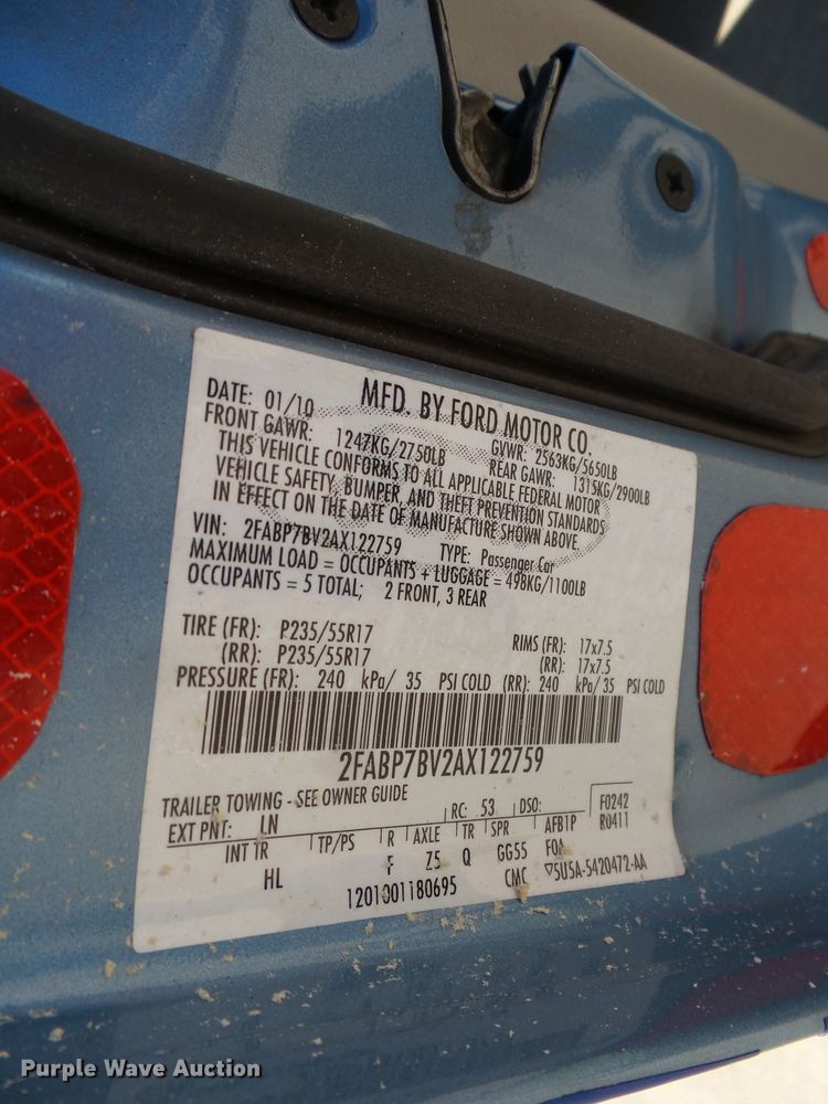 image for item DE7945 2010 Ford Crown Victoria Police Interceptor