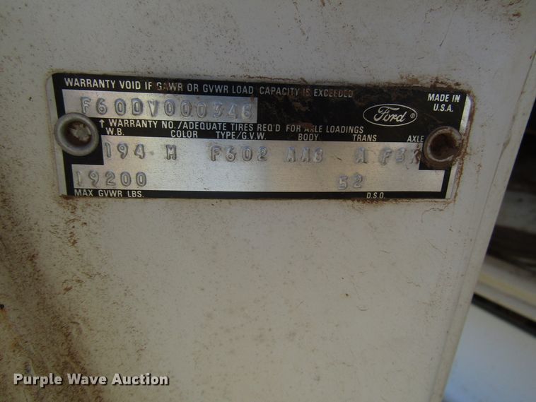 image for item DG1392 1977 Ford F600 dump truck