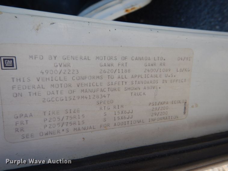 image for item DG4917 1991 Chevrolet G10 van