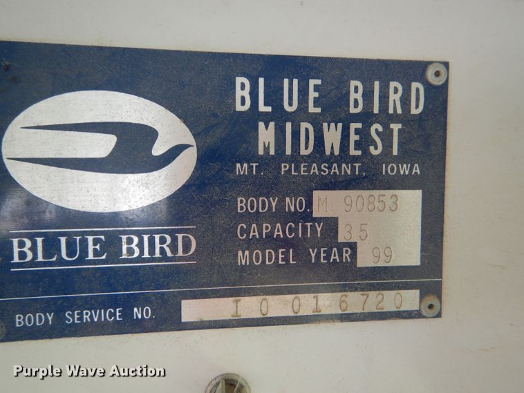 image for item DG4932 1999 Chevrolet B7 Blue Bird school bus