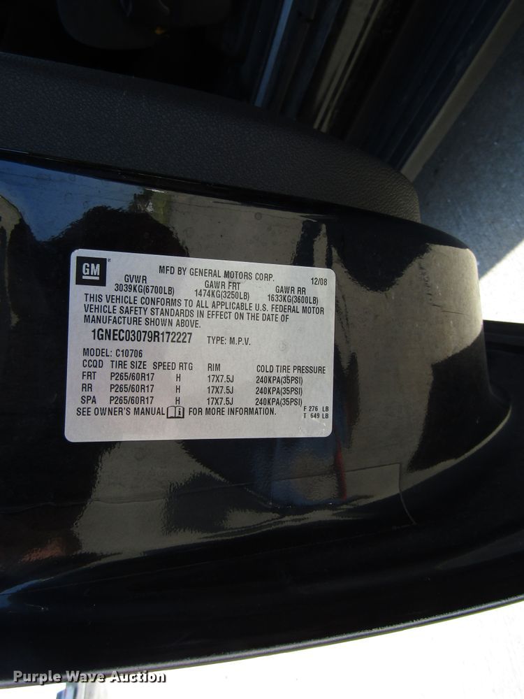 image for item DG8000 2009 Chevrolet Tahoe Police SUV