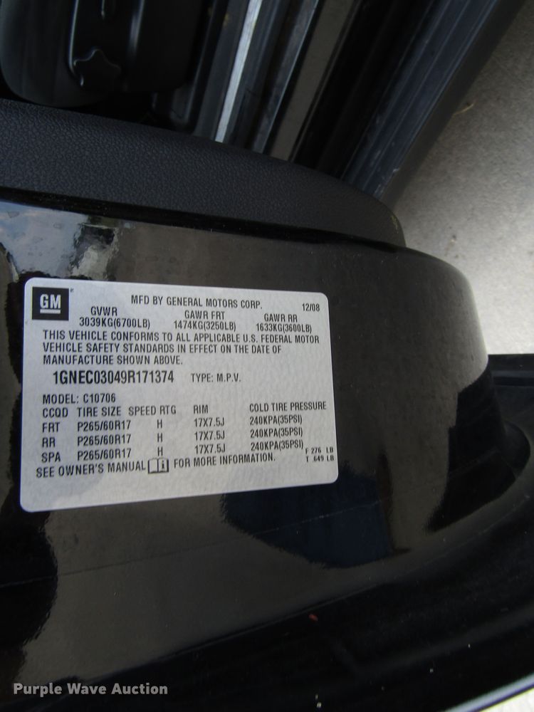 image for item DG8003 2009 Chevrolet Tahoe Police SUV