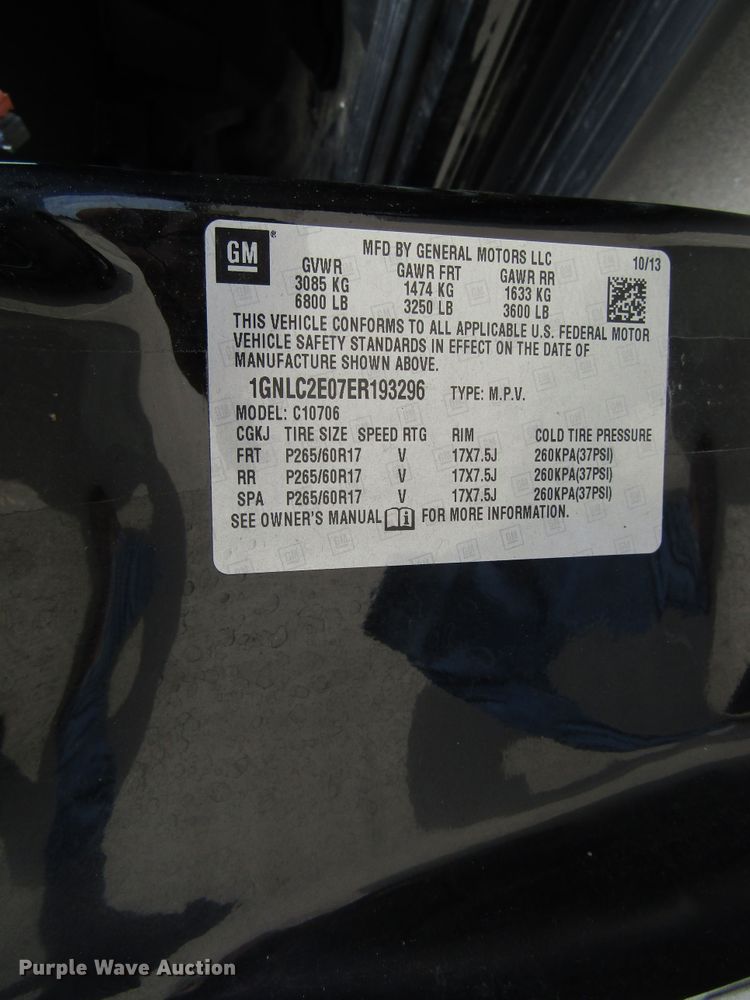 image for item DG8004 2014 Chevrolet Tahoe Police SUV