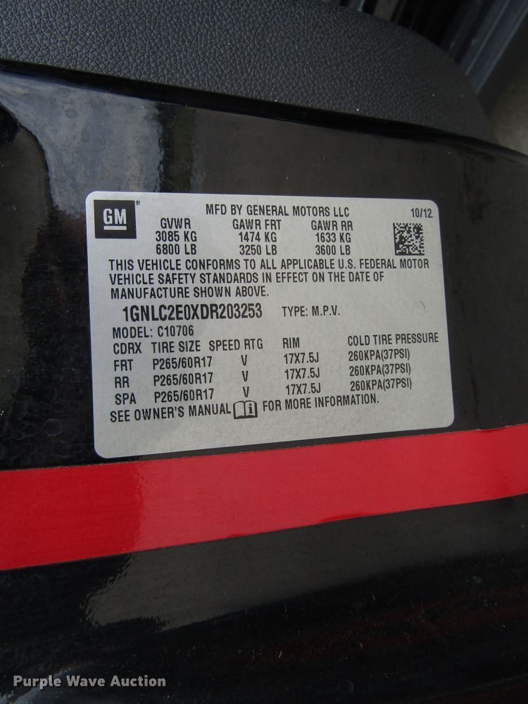 image for item DG8005 2013 Chevrolet Tahoe Police SUV