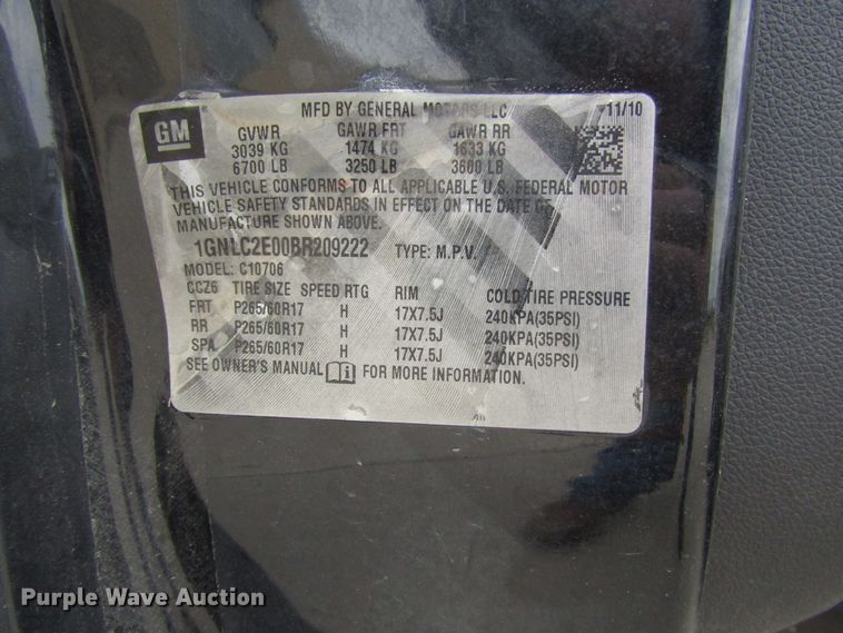 image for item DG8007 2011 Chevrolet Tahoe Police SUV