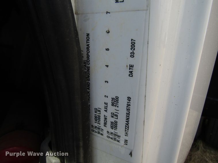 image for item DG8012 2008 International WorkStar 7300 dump truck