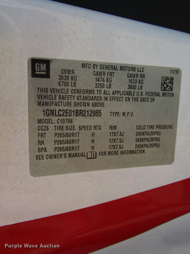 image for item DG8014 2011 Chevrolet Tahoe Police SUV