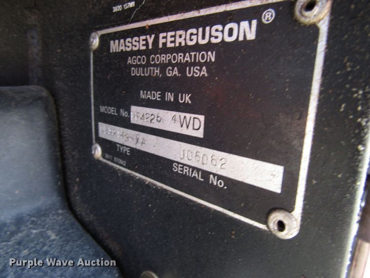 image for item DG8045 2000 Massey Ferguson 4225 MFWD tractor