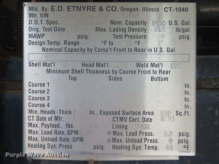 image for item DH1502 1994 Chevrolet Kodiak C6500 oil distribution truck