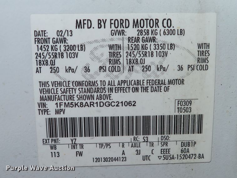 image for item DH1534 2013 Ford Explorer Police Interceptor SUV