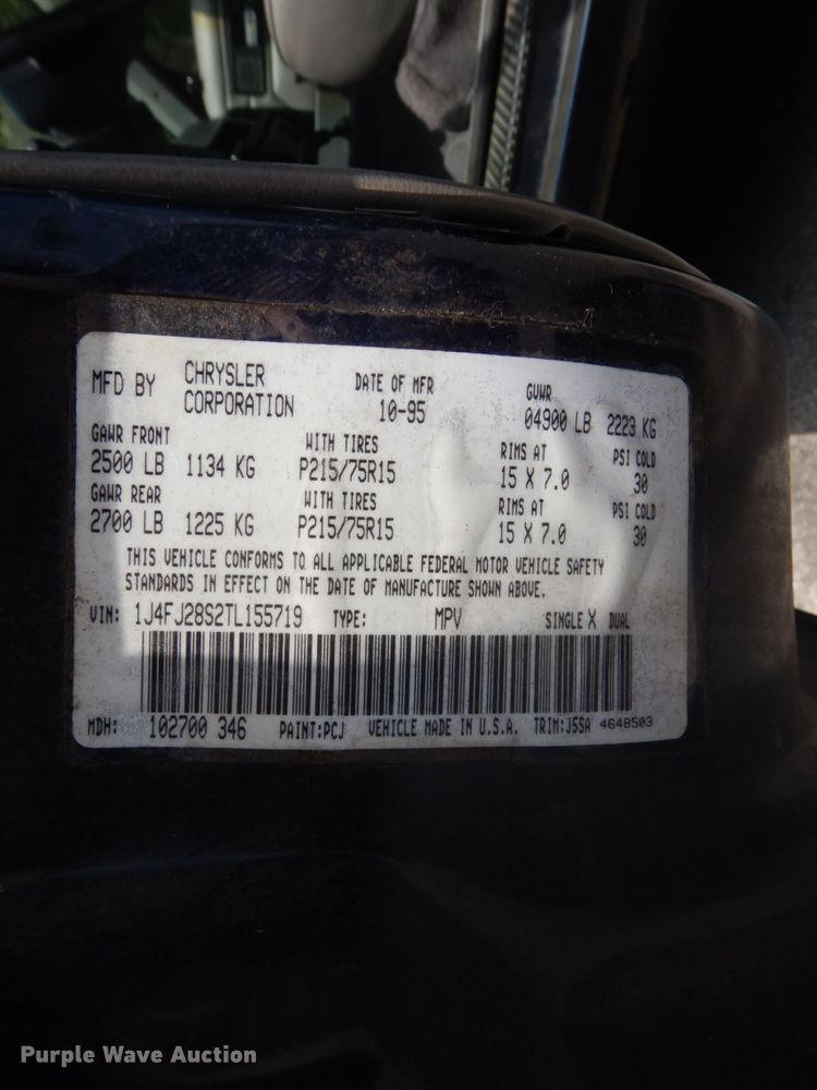 image for item DH2008 1996 Jeep Cherokee SUV