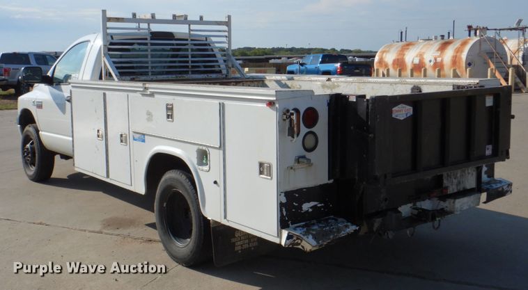 image for item DH5249 2008 Dodge Ram 3500 utility bed pickup truck