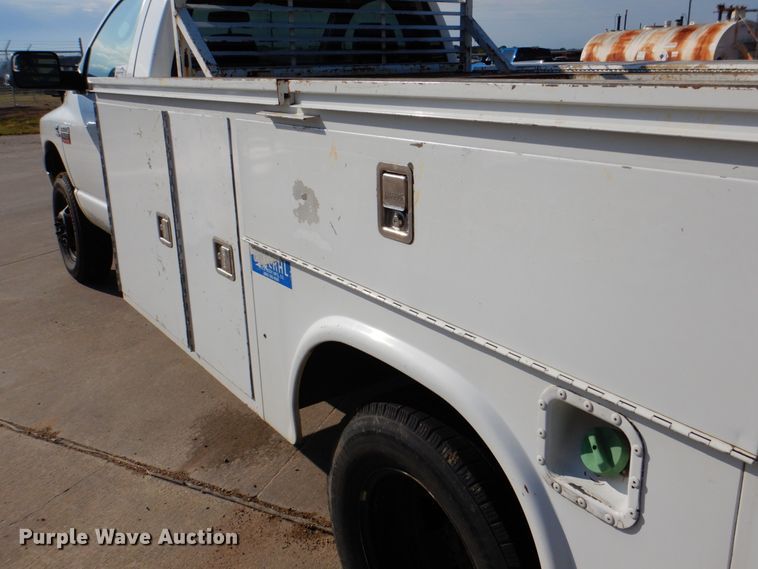 image for item DH5249 2008 Dodge Ram 3500 utility bed pickup truck