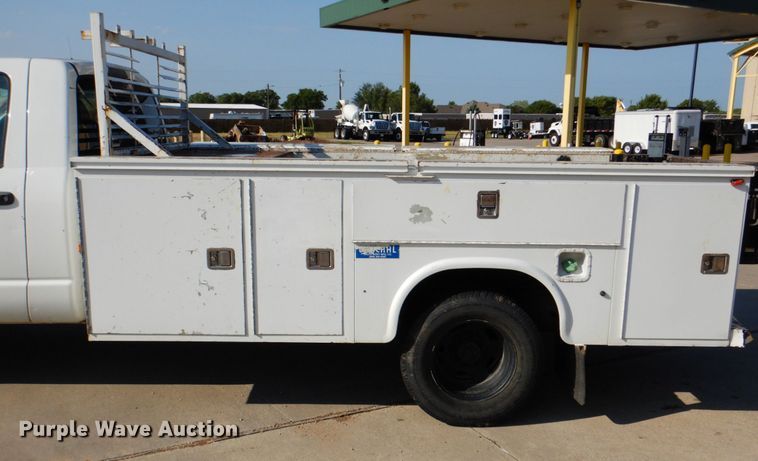 image for item DH5249 2008 Dodge Ram 3500 utility bed pickup truck