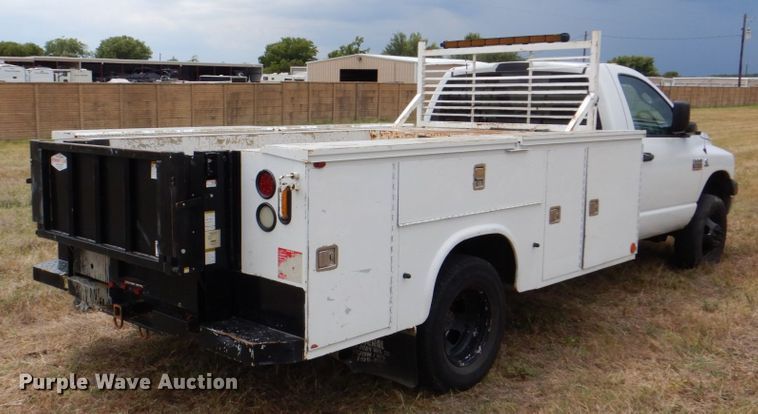 image for item DH5255 2008 Dodge Ram 3500 utility bed pickup truck