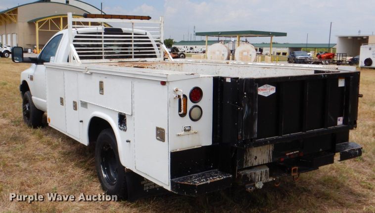 image for item DH5255 2008 Dodge Ram 3500 utility bed pickup truck