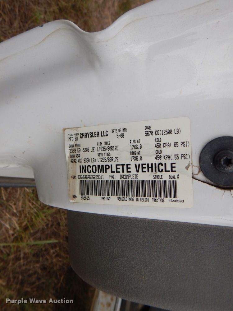 image for item DH5255 2008 Dodge Ram 3500 utility bed pickup truck