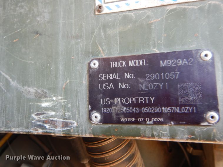 image for item DH6077 1991 Am General M929A2 dump truck