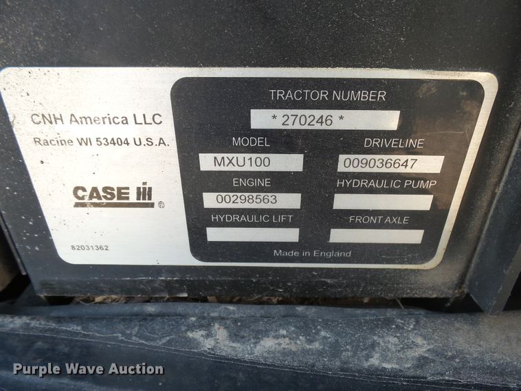 image for item EF9543 2006 Case MXU100 tractor