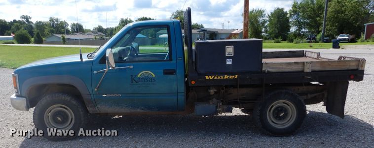 image for item FI9987 1998 Chevrolet K3500 dump flatbed pickup truck