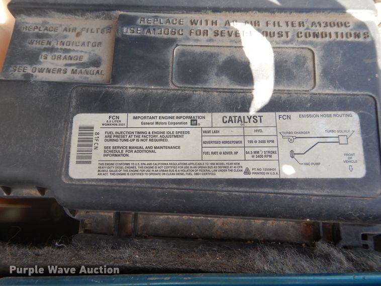 image for item FI9987 1998 Chevrolet K3500 dump flatbed pickup truck