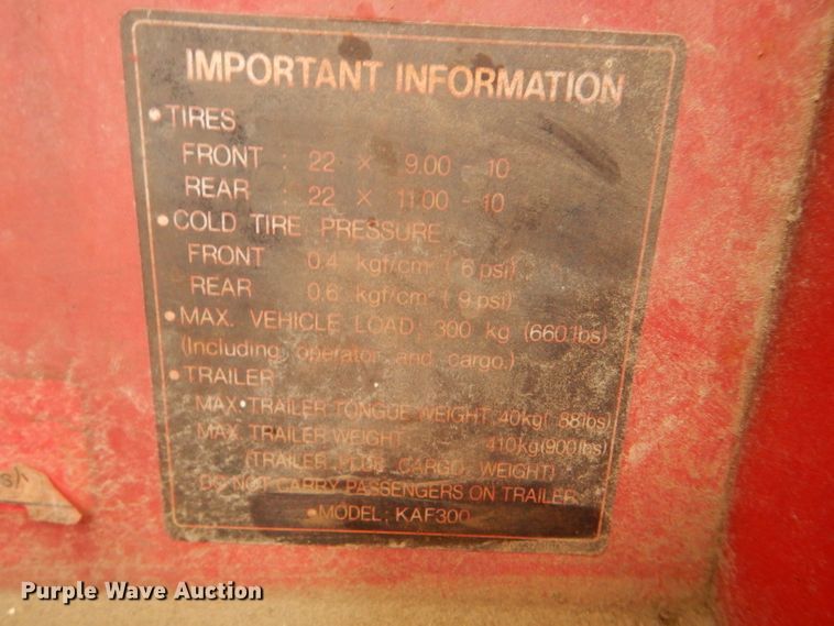 image for item FP9077 1995 Kawasaki 500 Mule utility vehicle