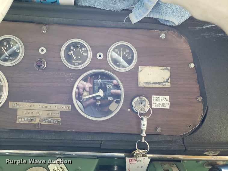 image for item FW9510 1972 International Blue Bird school bus