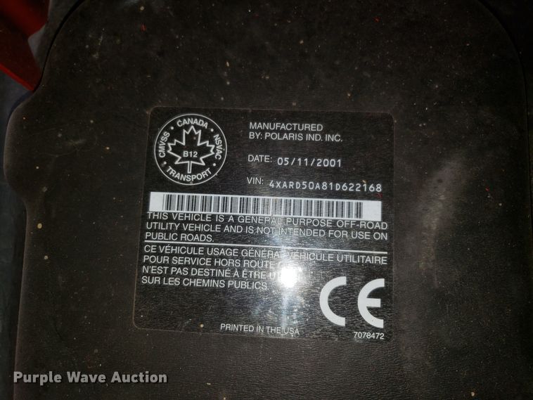 image for item FW9512 2000 Polaris utility vehicle