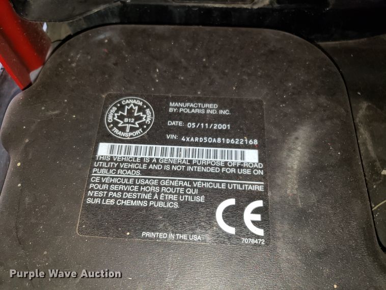 image for item FW9512 2000 Polaris utility vehicle