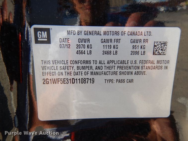 image for item GG9116 2013 Chevrolet Impala