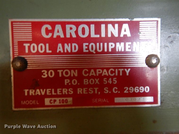 image for item GG9119 Carolina CP100 hydraulic press