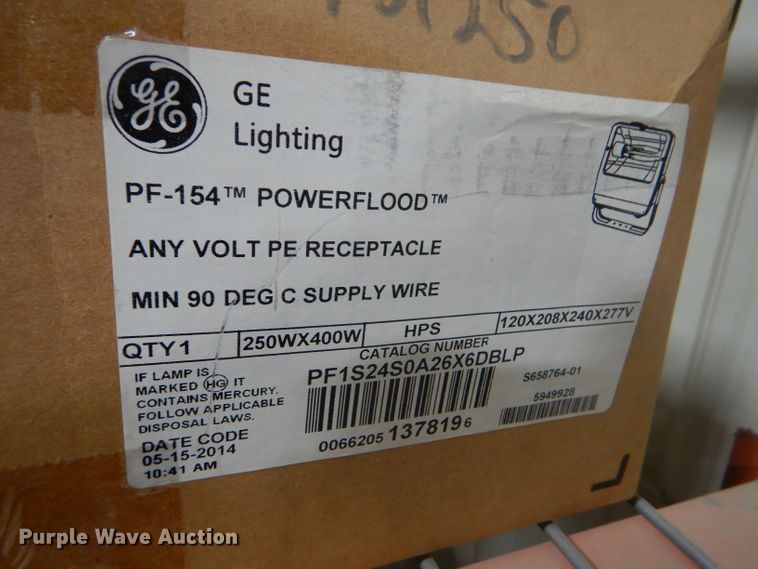 image for item GH9592 (3) GE PF-154 powerflood light fixtures
