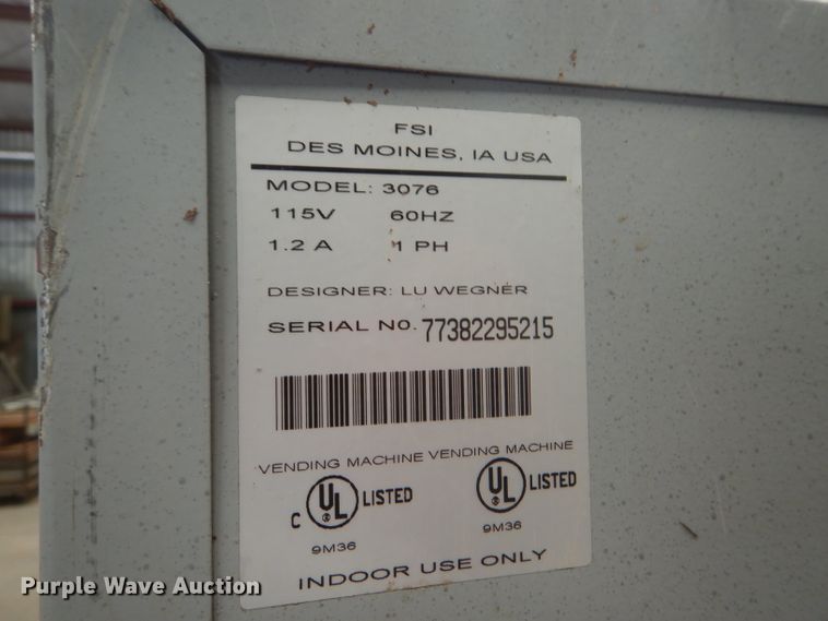 image for item GH9637 FSI 3076 vending machine