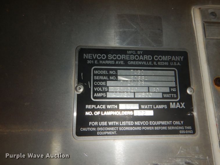 image for item GH9638 Nevco 7430 football scoreboard