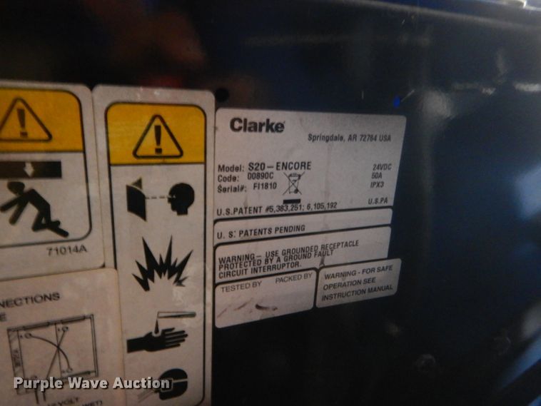 image for item GH9657 Clark Encore S20 floor scrubber