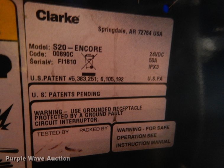 image for item GH9657 Clark Encore S20 floor scrubber