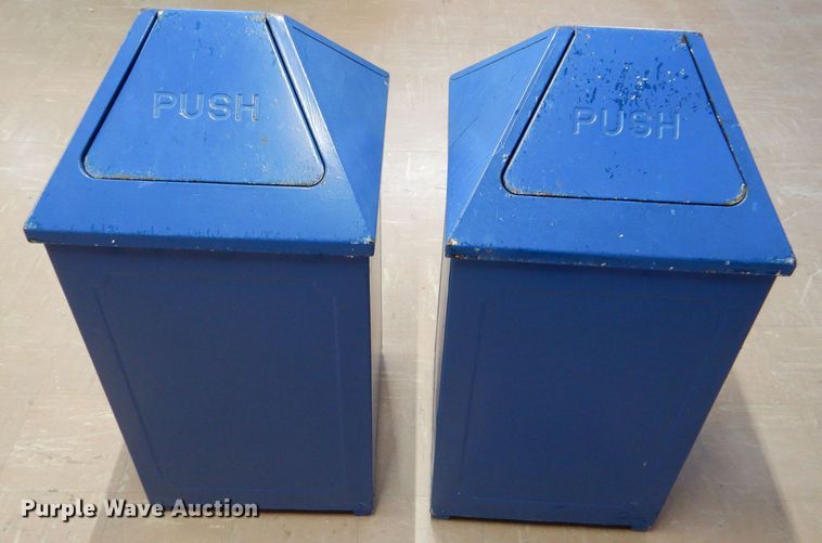 image for item GH9665 (2) metal trash bins