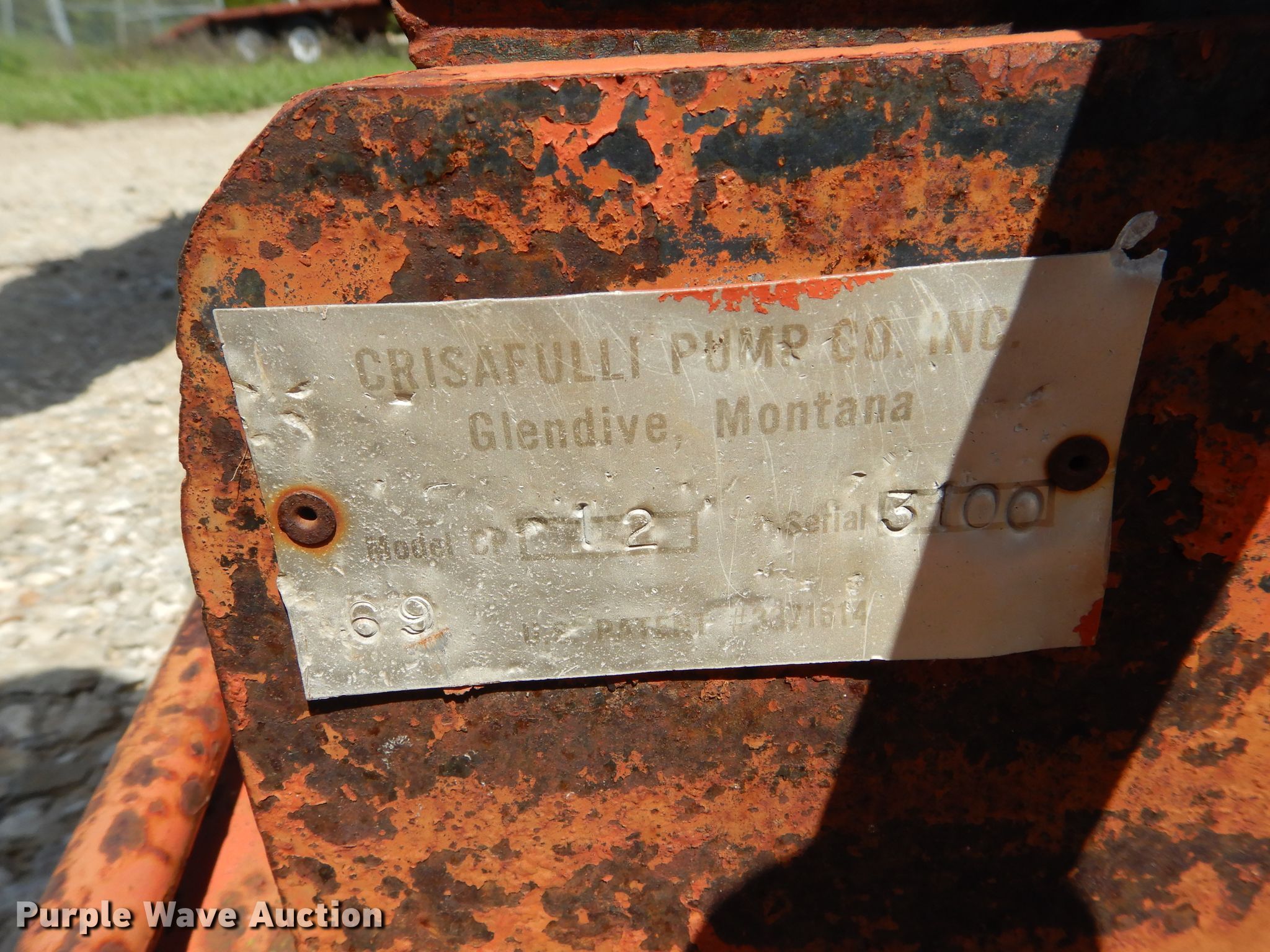 Crisafulli 12 pump in Reading, KS Item FI9996 sold Purple Wave