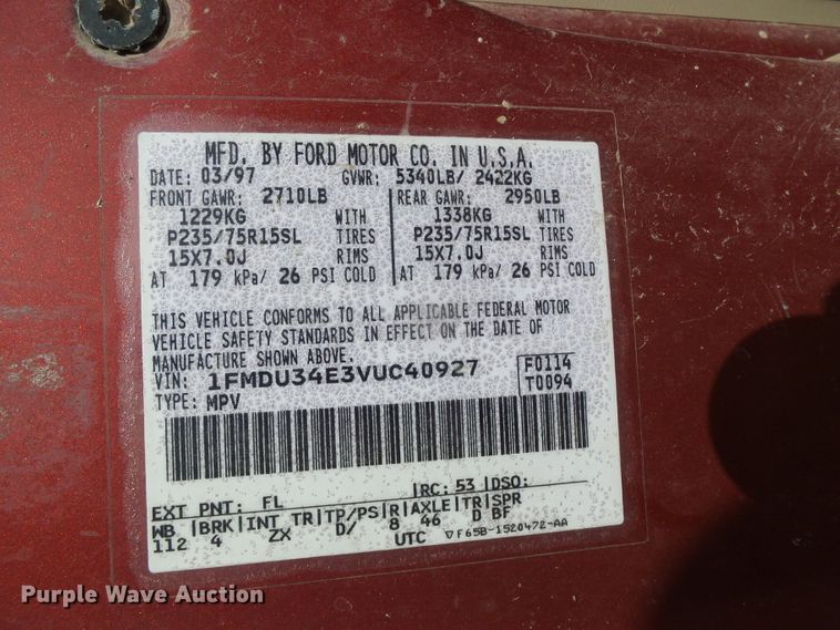 image for item DC5000 1997 Ford Explorer SUV