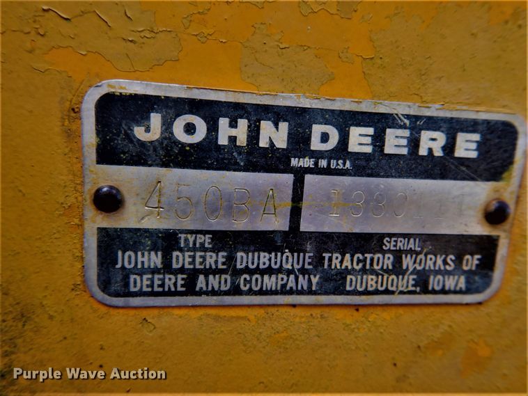 image for item DH2038 1971 John Deere 450B track loader