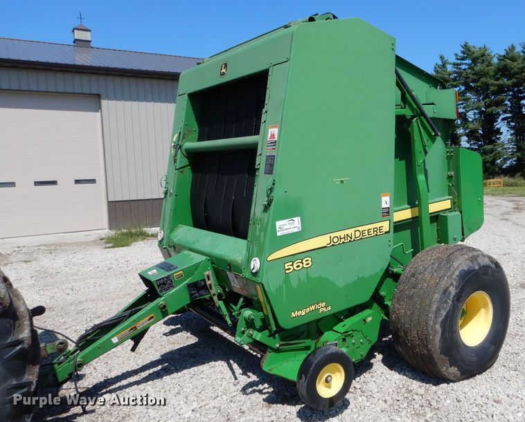 image for item DH6112 2009 John Deere 568 Mega Wide Plus round baler