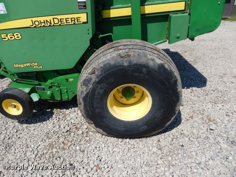 image for item DH6112 2009 John Deere 568 Mega Wide Plus round baler